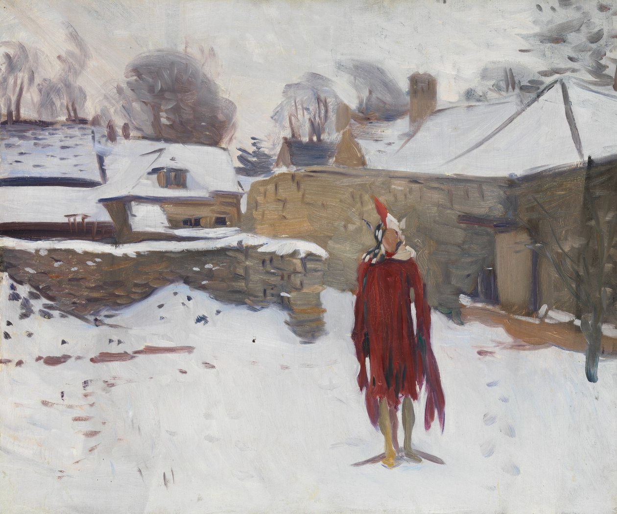 Manekin w śniegu, ok. 1891–93 autorstwa John Singer Sargent