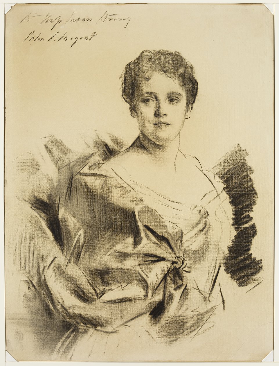 Miss Susan Strong, na przełomie XIX i XX wieku (węgiel na papierze kremowym) autorstwa John Singer Sargent