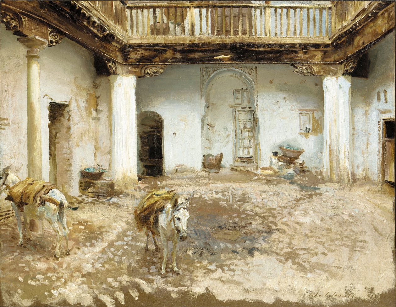 Mauretański dziedziniec autorstwa John Singer Sargent