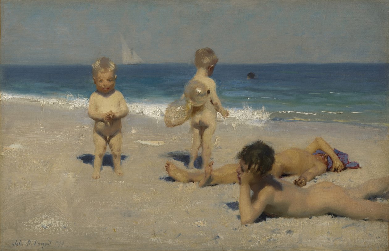 Neopolityczne kąpiele dzieci, 1879 autorstwa John Singer Sargent