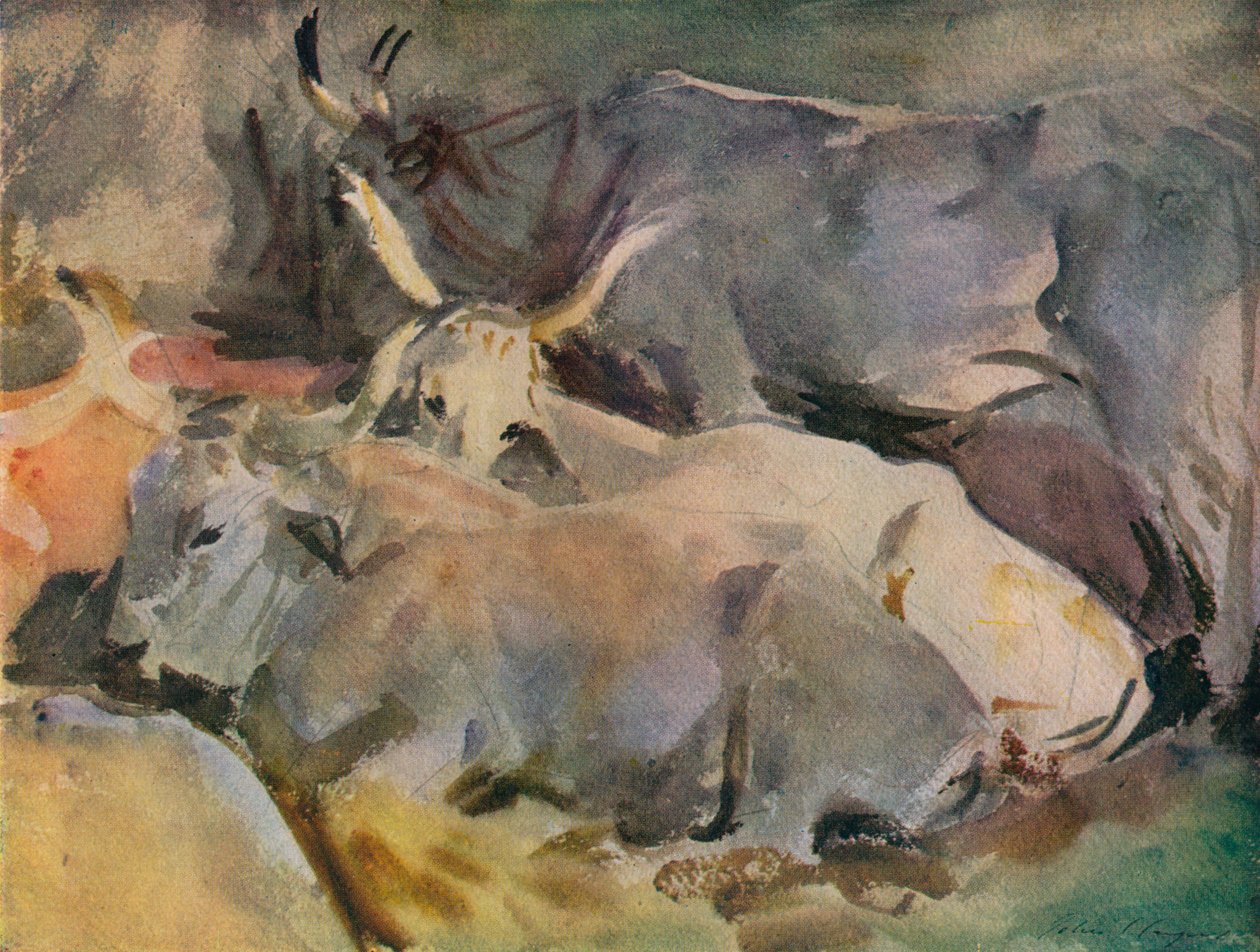 Woły w Sienie, c1910 autorstwa John Singer Sargent