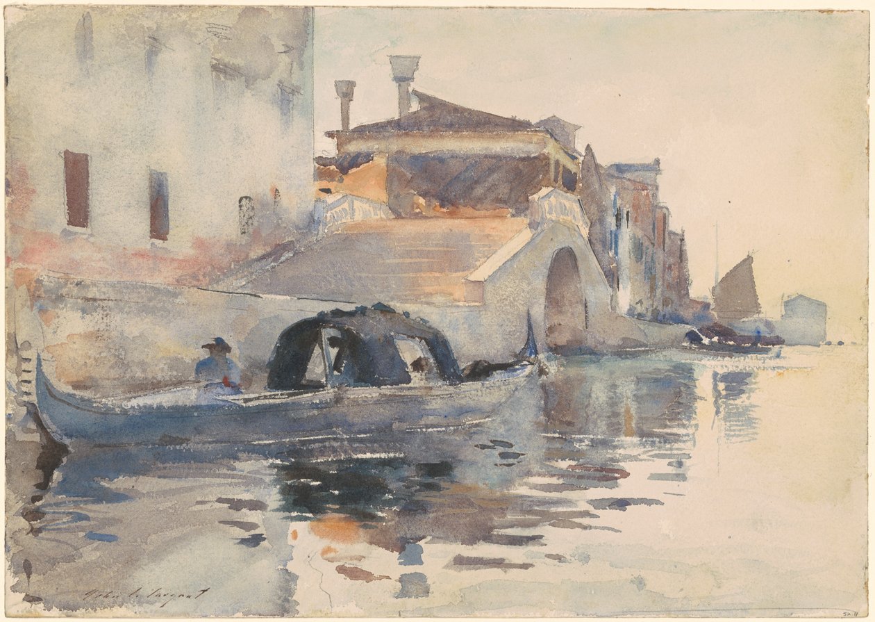 Ponte Panada, Fondamenta Nuove, Wenecja autorstwa John Singer Sargent