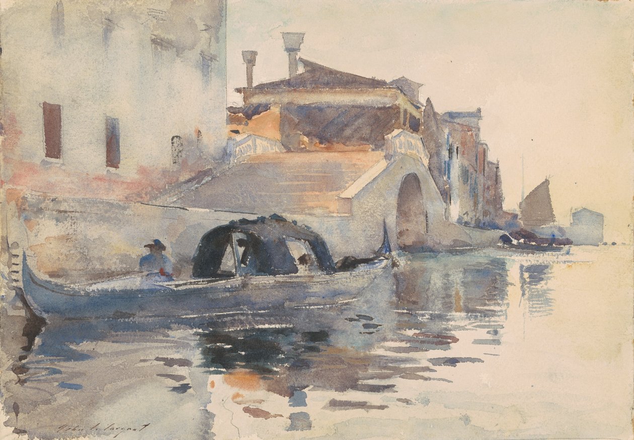 Ponte Panada, Fondamenta Nuove, Wenecja, c. 1880. autorstwa John Singer Sargent