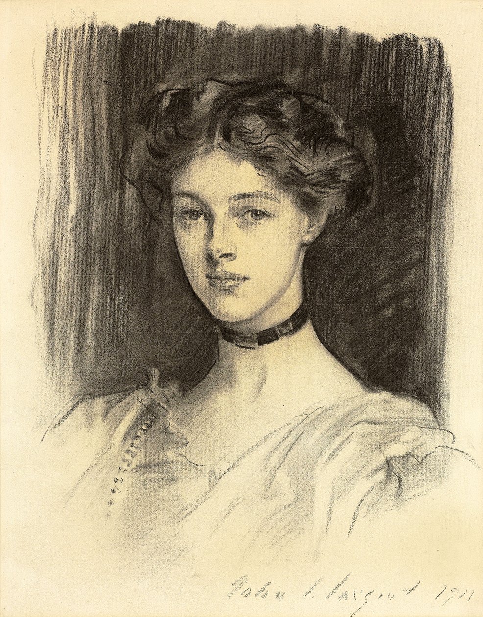 Portret Evy Katherine Balfour, później Lady Buxton autorstwa John Singer Sargent