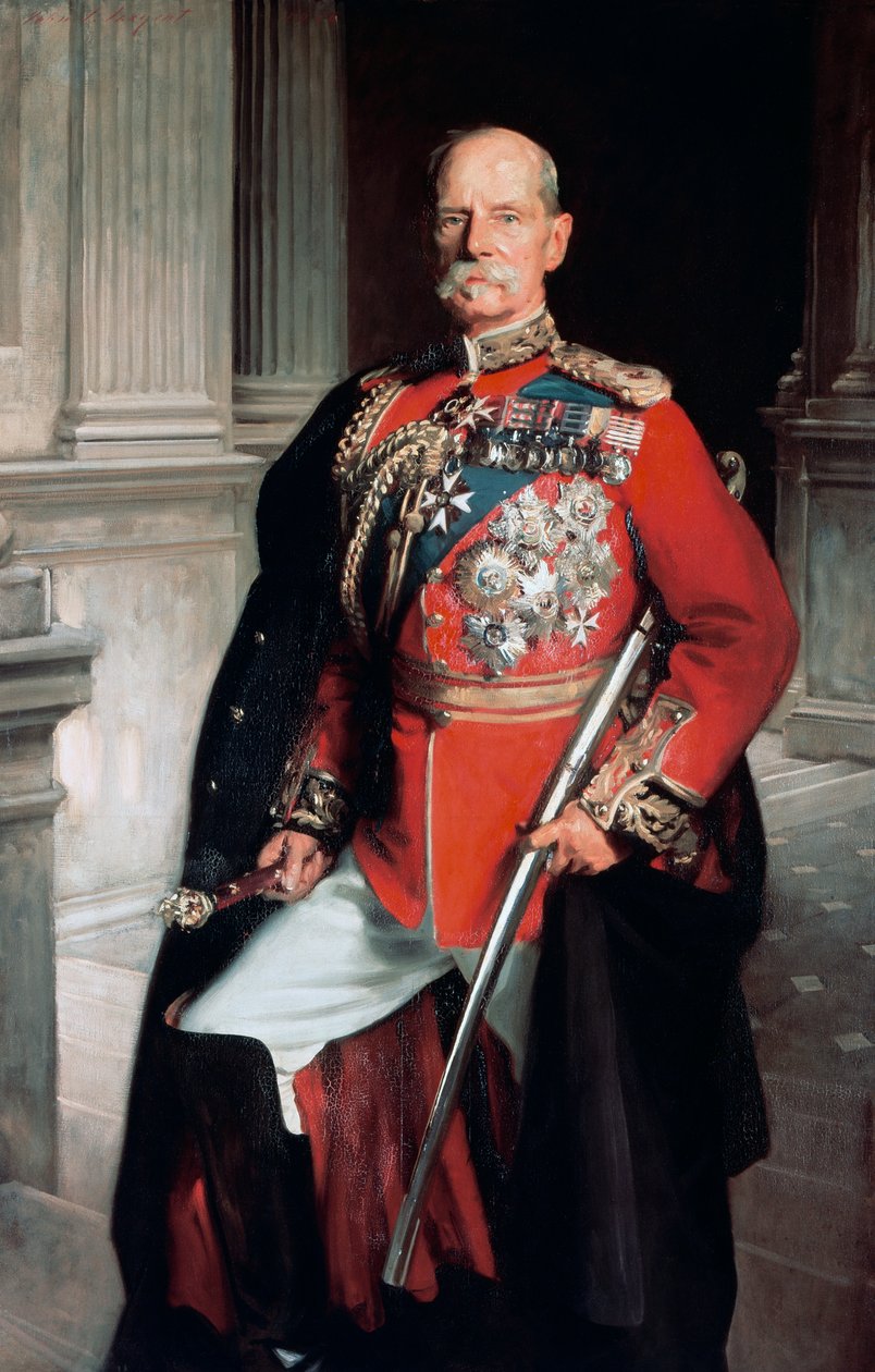 Portret Fredericka Sleigh Robertsa, pierwszego hrabiego Robertsa (1832-1914), brytyjskiego generała autorstwa John Singer Sargent