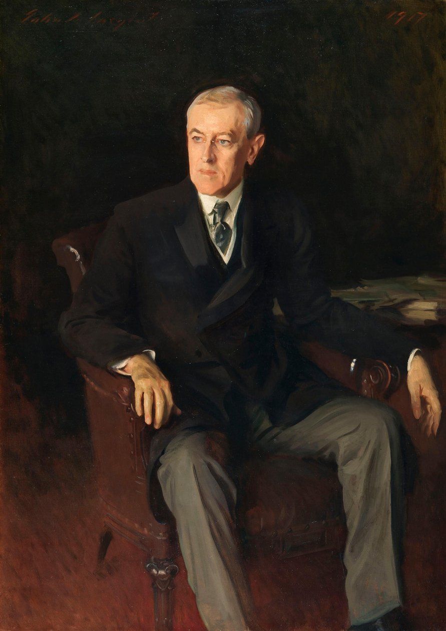 Portret Woodrowa Wilsona (1856-1924), prezydenta USA autorstwa John Singer Sargent