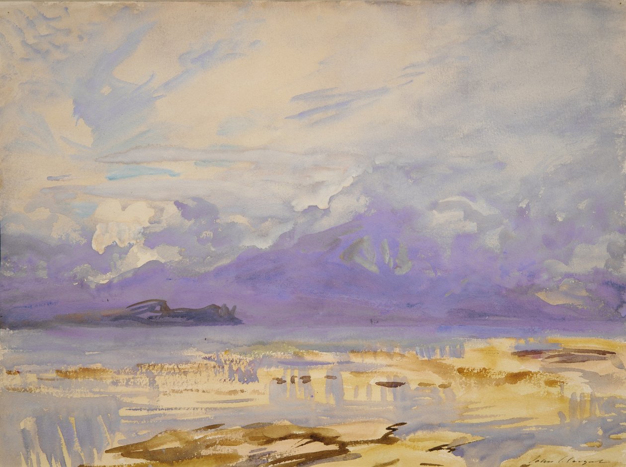 Sirmione, 1913 (toaleta i gwasz na papierze białawym) autorstwa John Singer Sargent