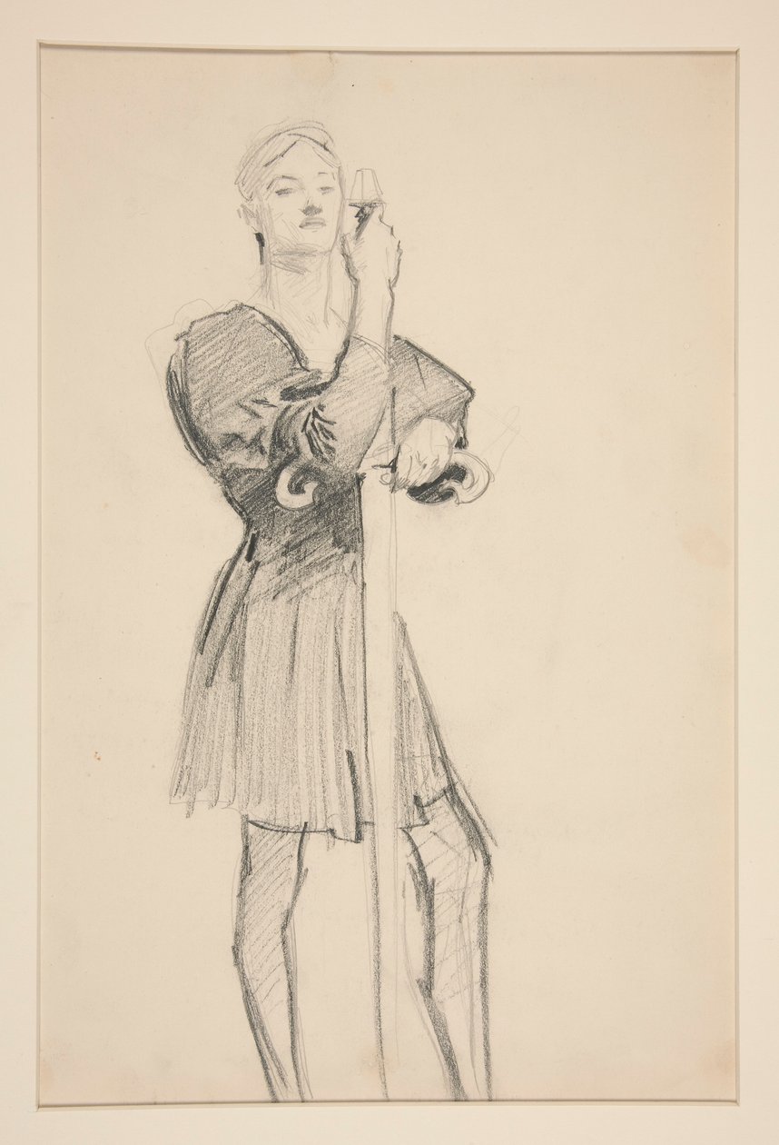 Stojąca postać z włócznią autorstwa John Singer Sargent