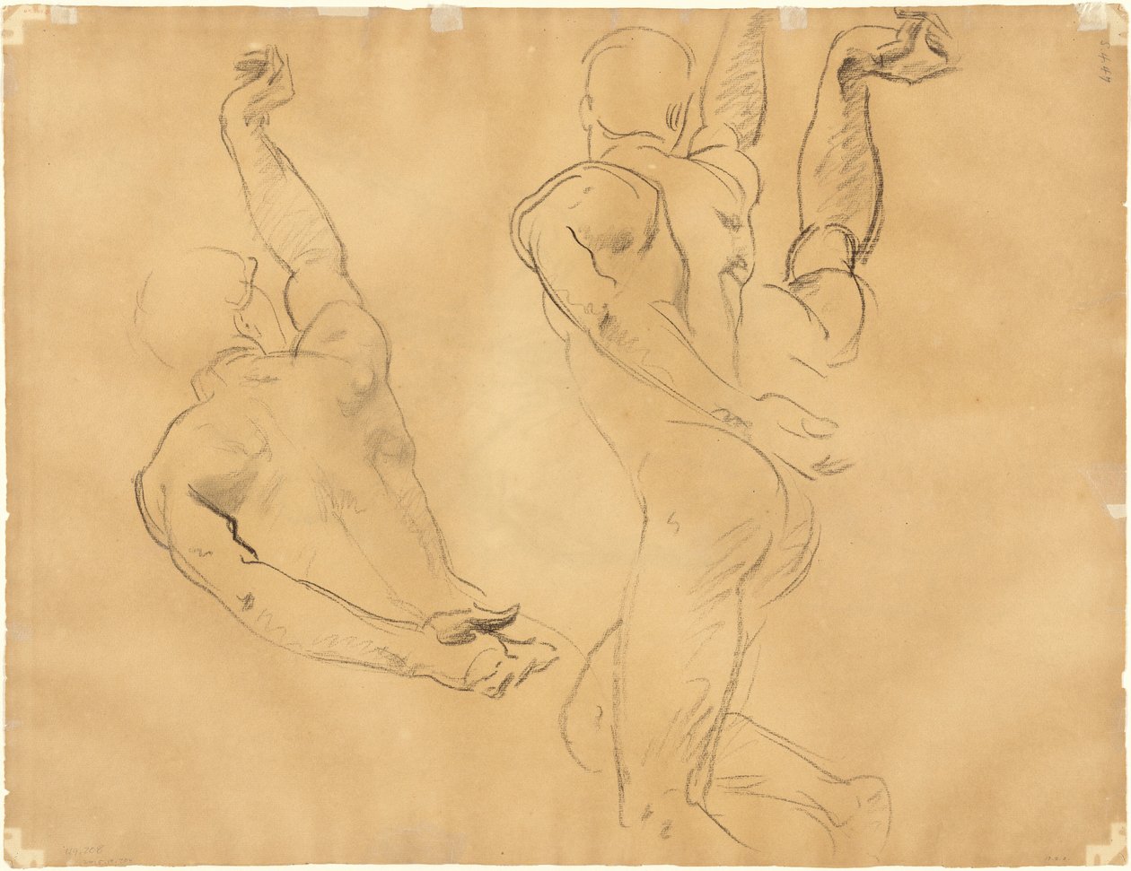Studia aktów męskich [verso] autorstwa John Singer Sargent