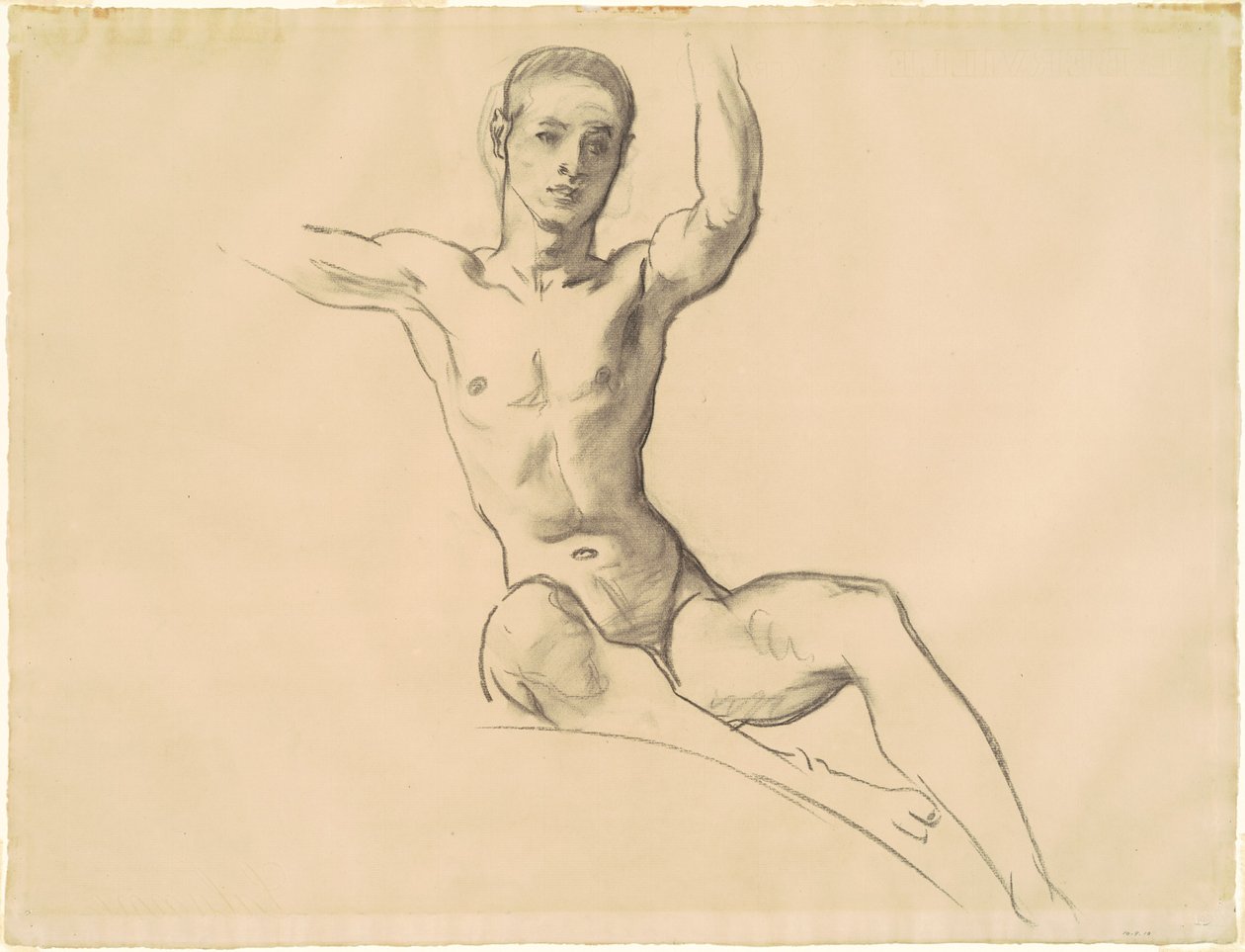 Studium dla rysunku powyżej „Muzyka” autorstwa John Singer Sargent
