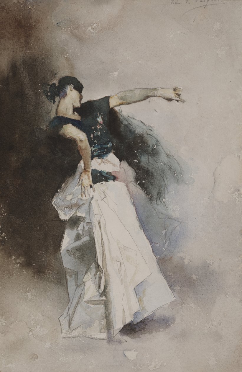 Studium dla „Hiszpańskiej tancerki” autorstwa John Singer Sargent