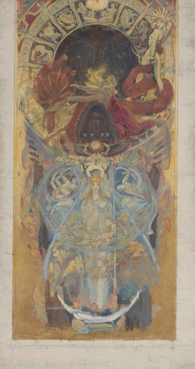 Studium dla murali Biblioteki Publicznej w Bostonie: Projekt dla Archway autorstwa John Singer Sargent