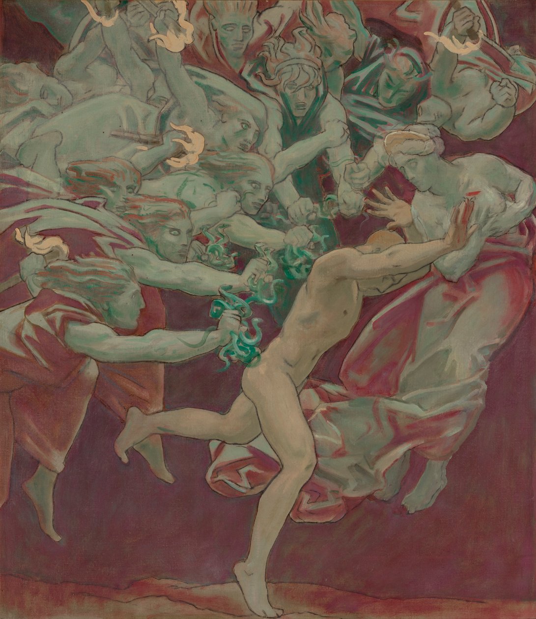 Studium dla Muzeum Sztuk Pięknych w Bostonie, Murale: Orestes i Furie autorstwa John Singer Sargent