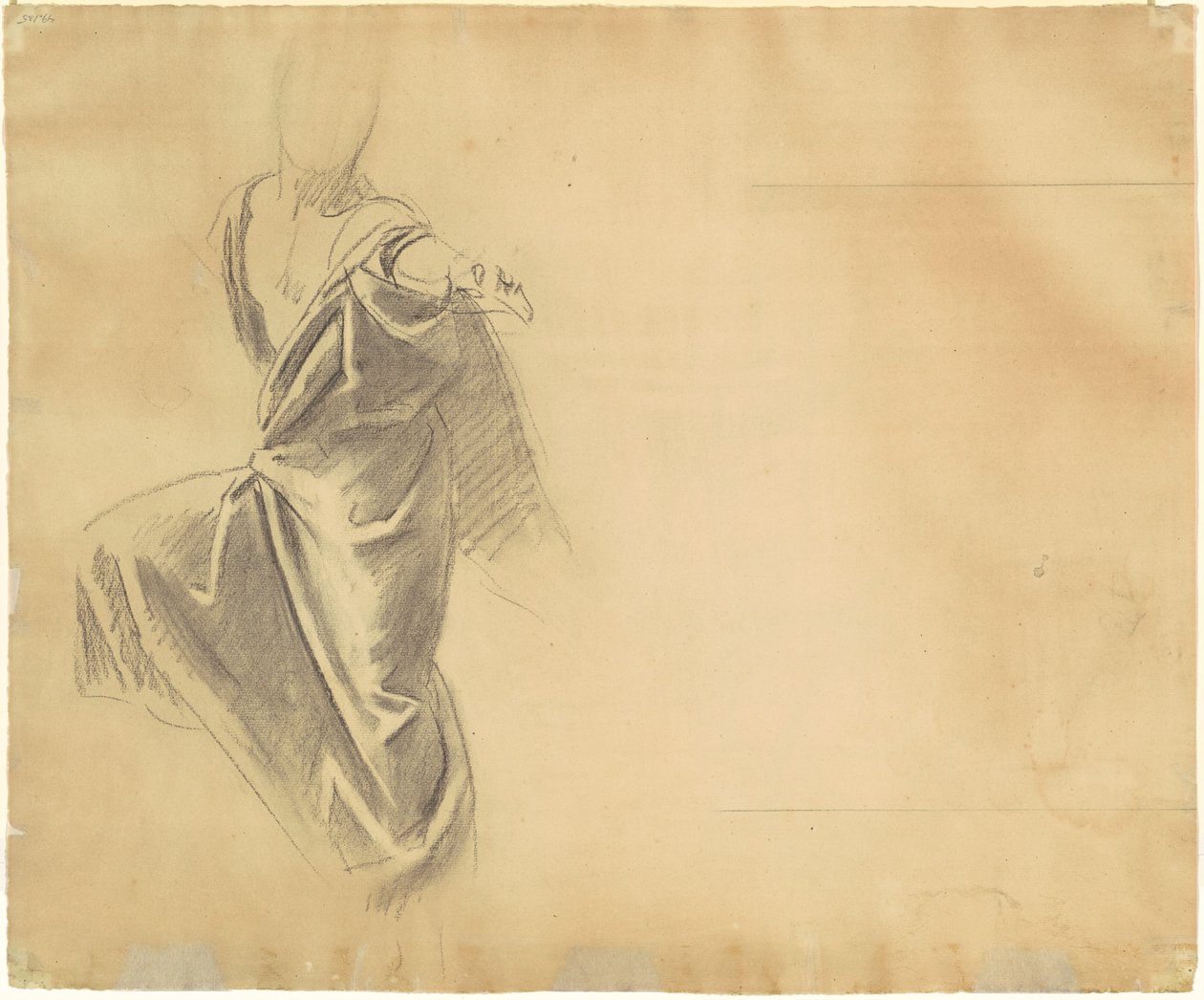Studium draperii [verso] autorstwa John Singer Sargent