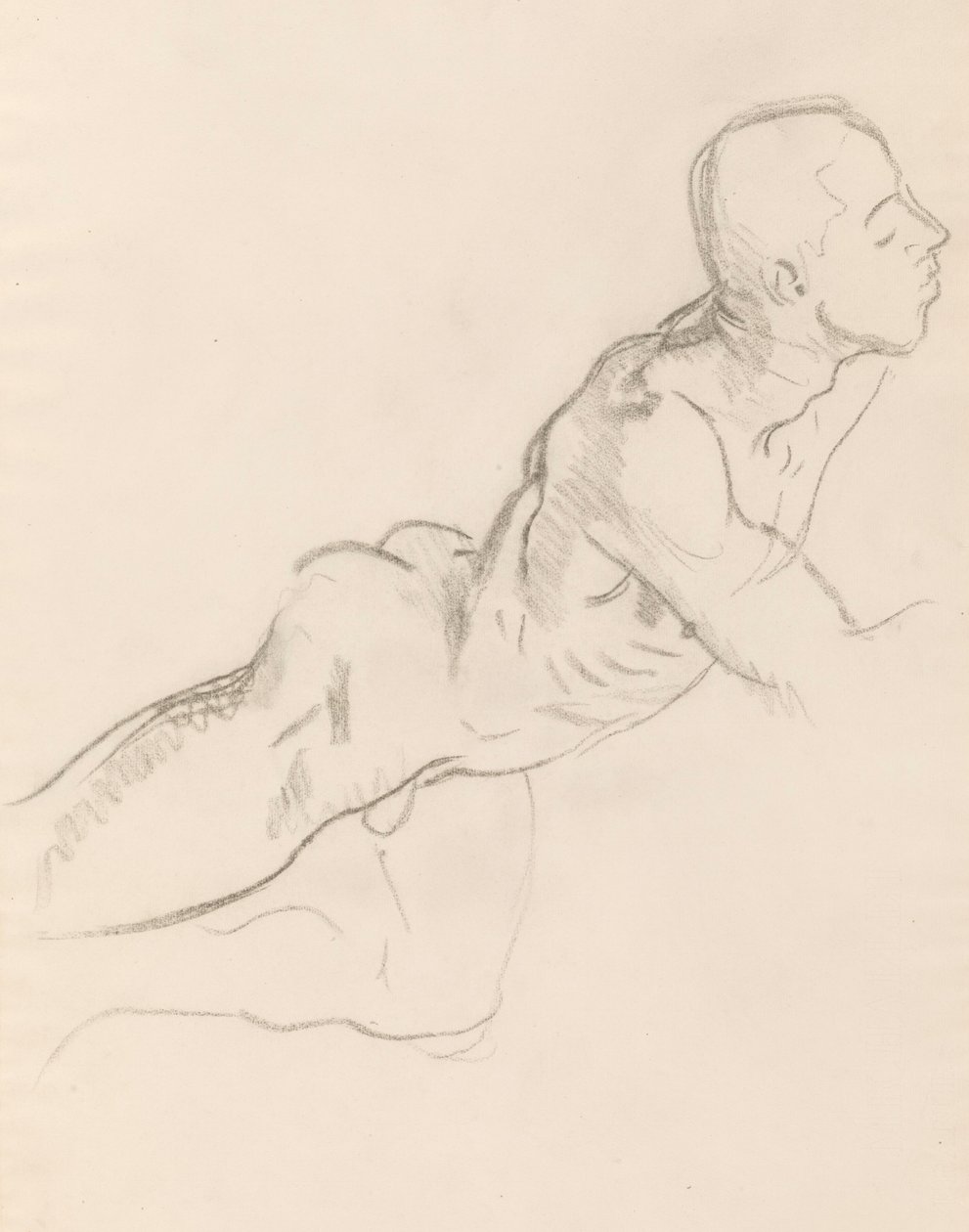 Studium Erosa dla Erosa i Psyche, dekoracja reliefowa, Rotunda, Muzeum Sztuk Pięknych, Boston autorstwa John Singer Sargent
