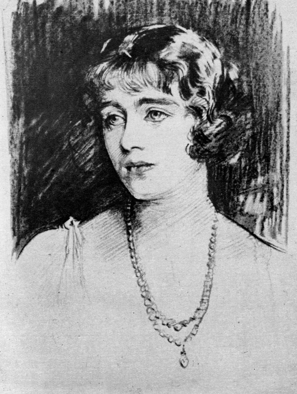 Studium Lady Elżbiety Bowes-Lyon, 1923 autorstwa John Singer Sargent