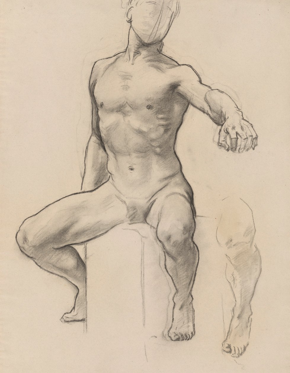 Study of Perseus for Perseus on Pegasus Slaying Medusa, mural, Stairway, Museum of Fine Arts, Boston [?] autorstwa John Singer Sargent