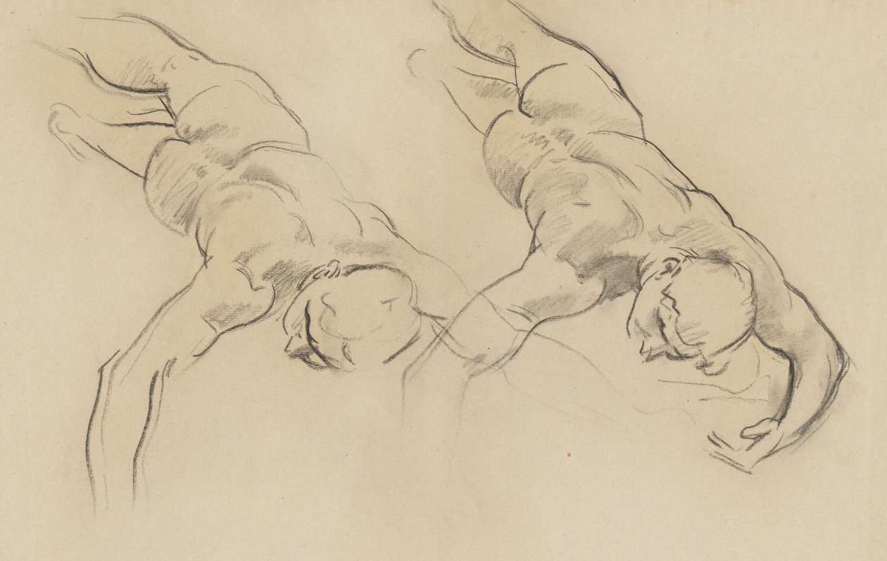 Studium jednej z Godzin (trzecia postać od lewej, obrócona) z malowidła ściennego „Apollo w rydwanie z Godzinami”, klatka schodowa, Muzeum Sztuk Pięknych w Bostonie autorstwa John Singer Sargent