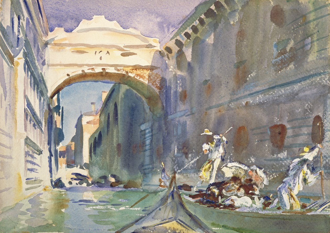 Most Westchnień, ok. 1905-08 (wc na papierze) autorstwa John Singer Sargent