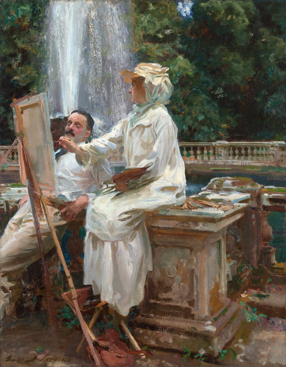 Fontanna, Villa Torlonia, Frascati, Włochy, 1907. autorstwa John Singer Sargent