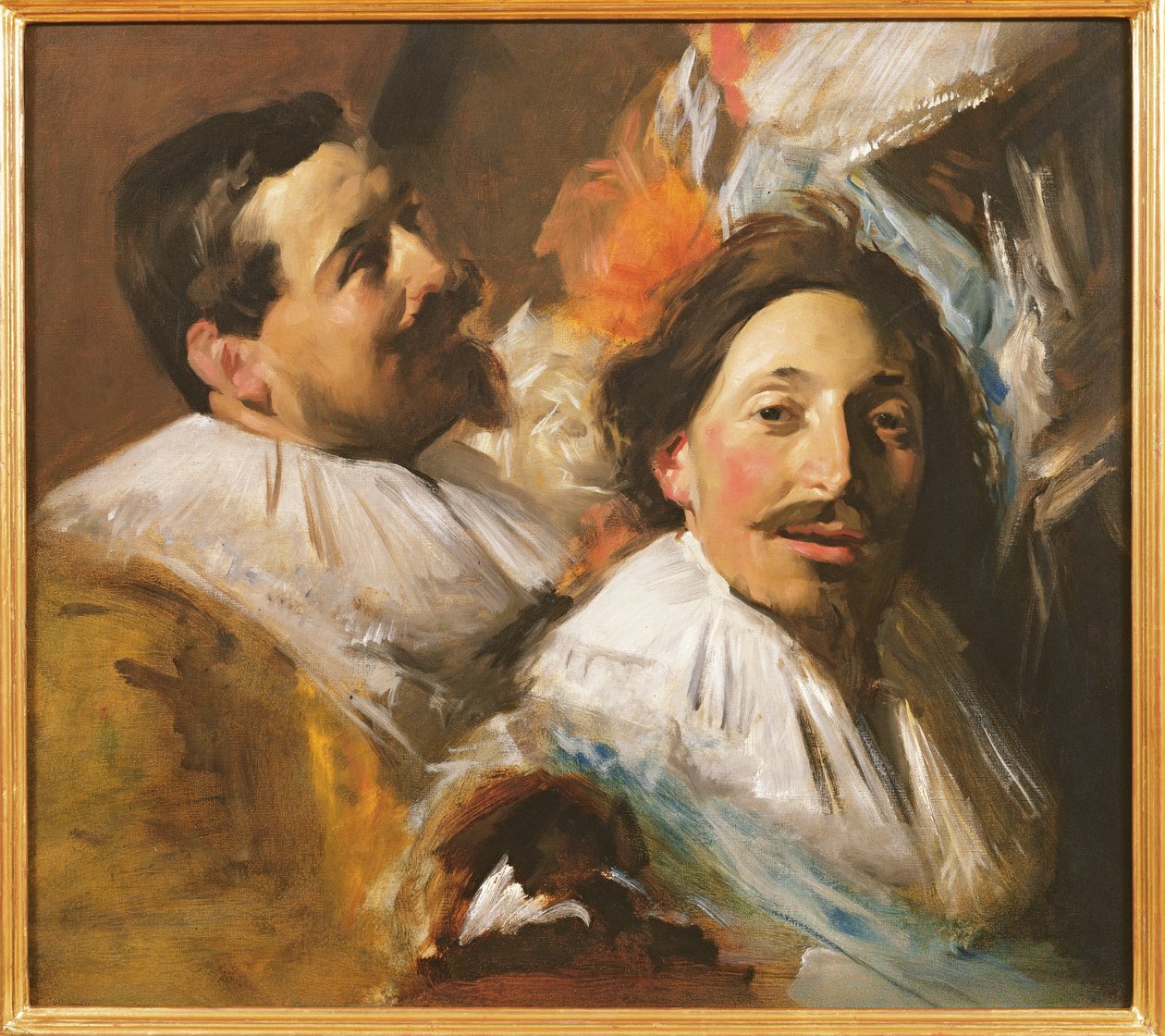 Dwie głowy z uczty oficerskiej, 1880 autorstwa John Singer Sargent