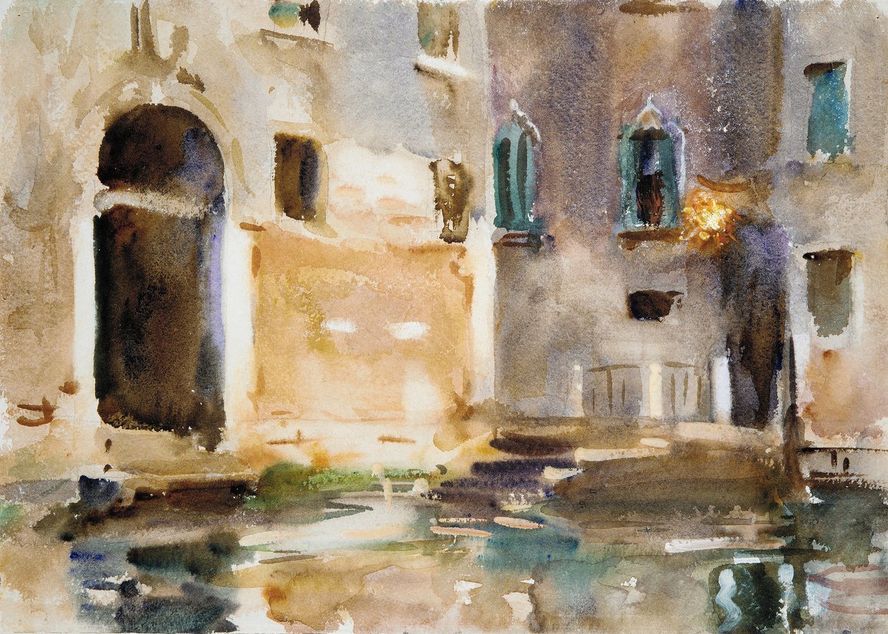 Wenecja, ok. 1903 (wc, gwasz i grafit na białym papierze) autorstwa John Singer Sargent
