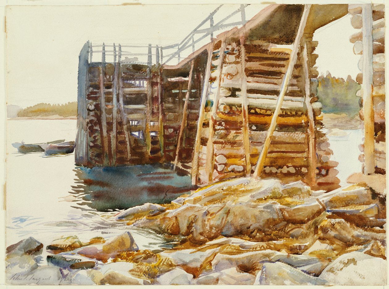 Nabrzeże w Ironbound, 1922 autorstwa John Singer Sargent