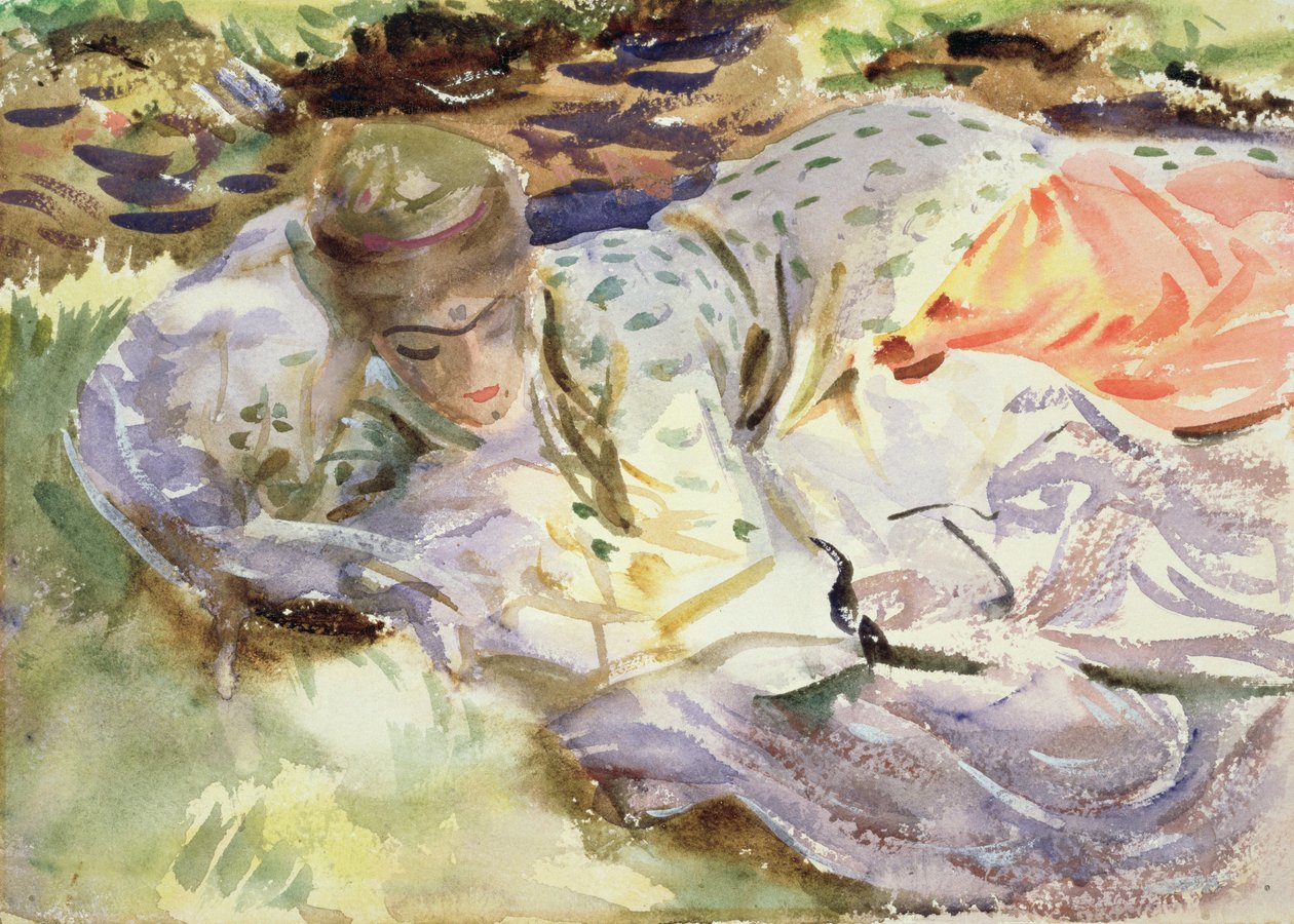 Zuleika, ok. 1906 (wc na papierze) autorstwa John Singer Sargent