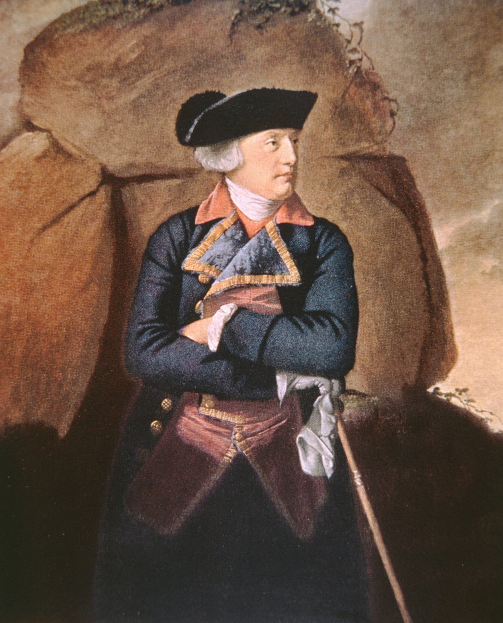 Admirał Richard Howe (kolor lito) autorstwa John Singleton (after) Copley