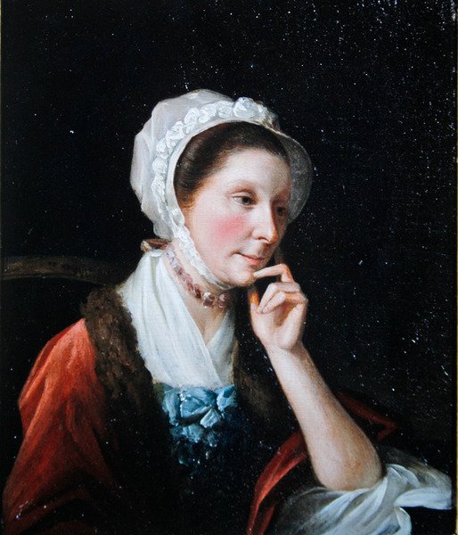 Portret damy (olej na desce) autorstwa John Singleton (attr. to) Copley