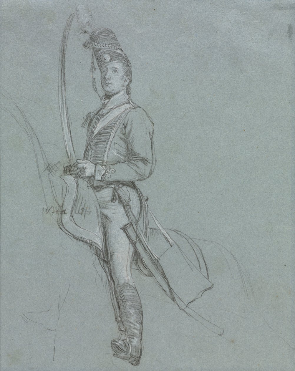 Oficer huzarów na koniu autorstwa John Singleton Copley