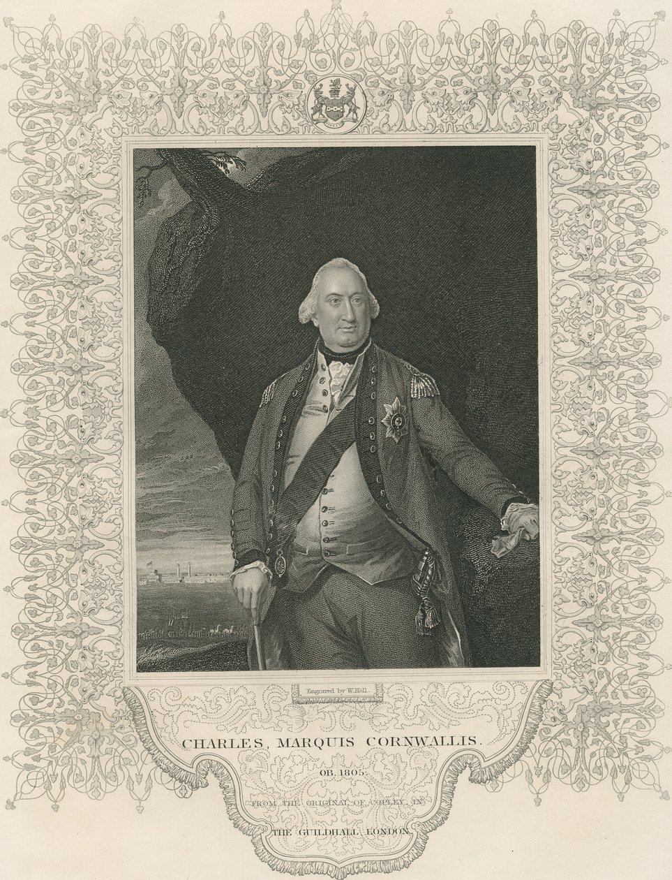 Charles Cornwallis, z „Galerii Portretów Historycznych”, wydanej ok. 1880 r. autorstwa John Singleton Copley
