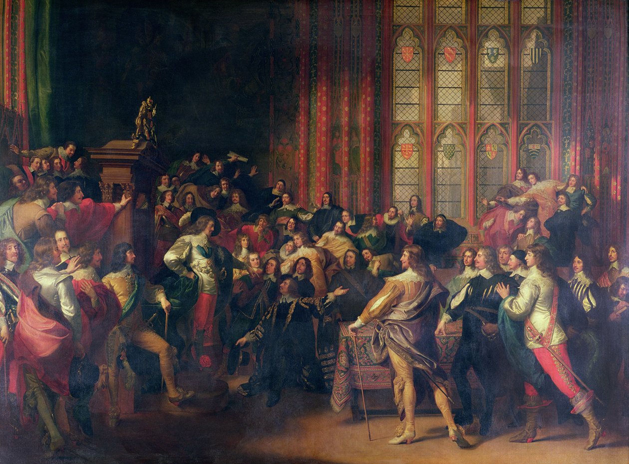 Karol I (1600-49) domagający się pięciu członków Izby Gmin w 1642 r. autorstwa John Singleton Copley