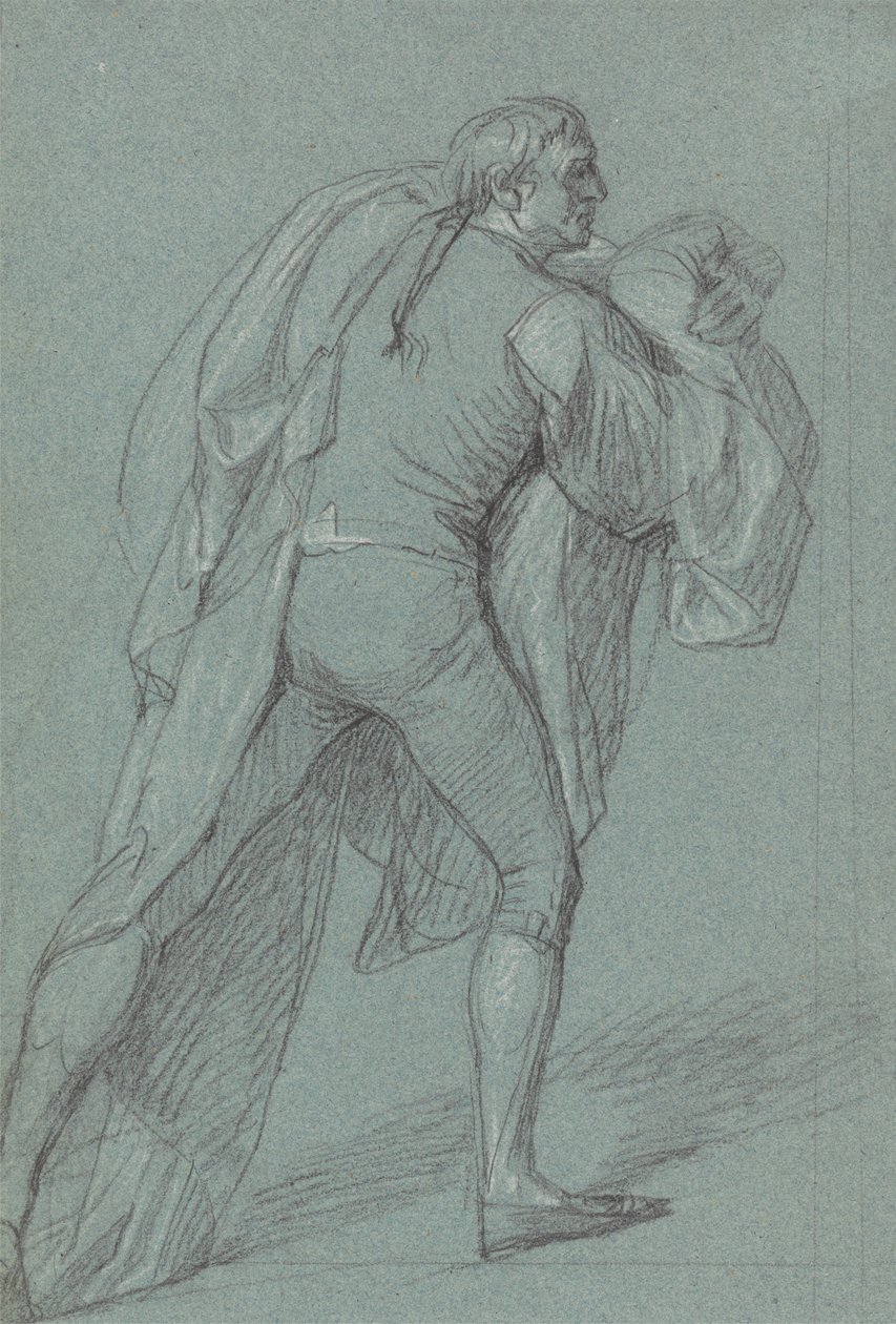 Studium figur do obrazu zwycięstwa Lorda Duncana: Studium marynarza niosącego holenderską flagę autorstwa John Singleton Copley