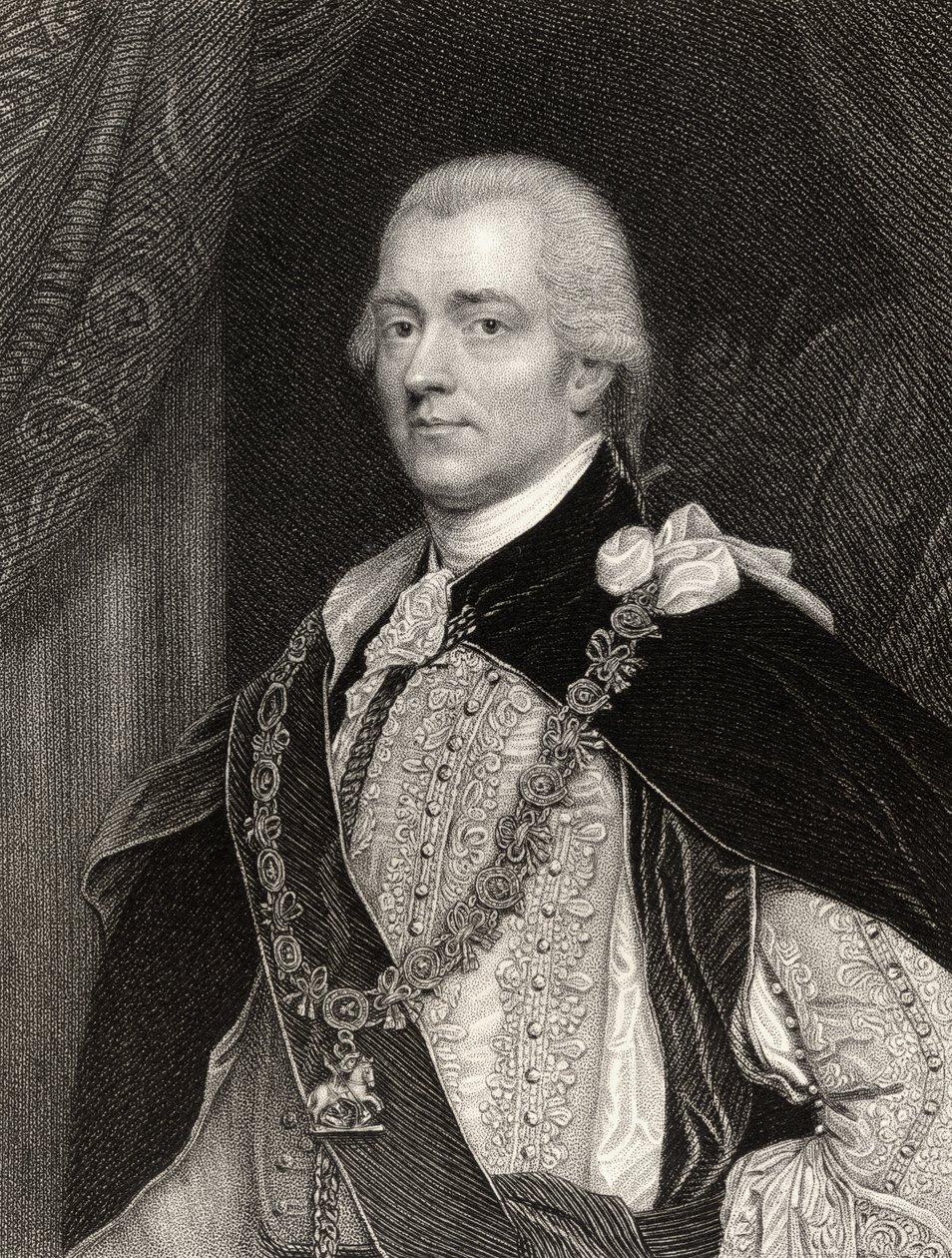 George John Spencer, 2. hrabia Spencer, rytowany przez B. Holla (1808-84), z "National Portrait Gallery, tom II", wyd. ok. 1835 r. autorstwa John Singleton Copley