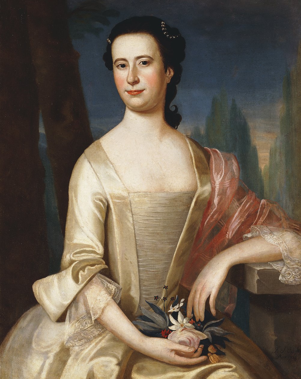 Portret kobiety, 1755 autorstwa John Singleton Copley