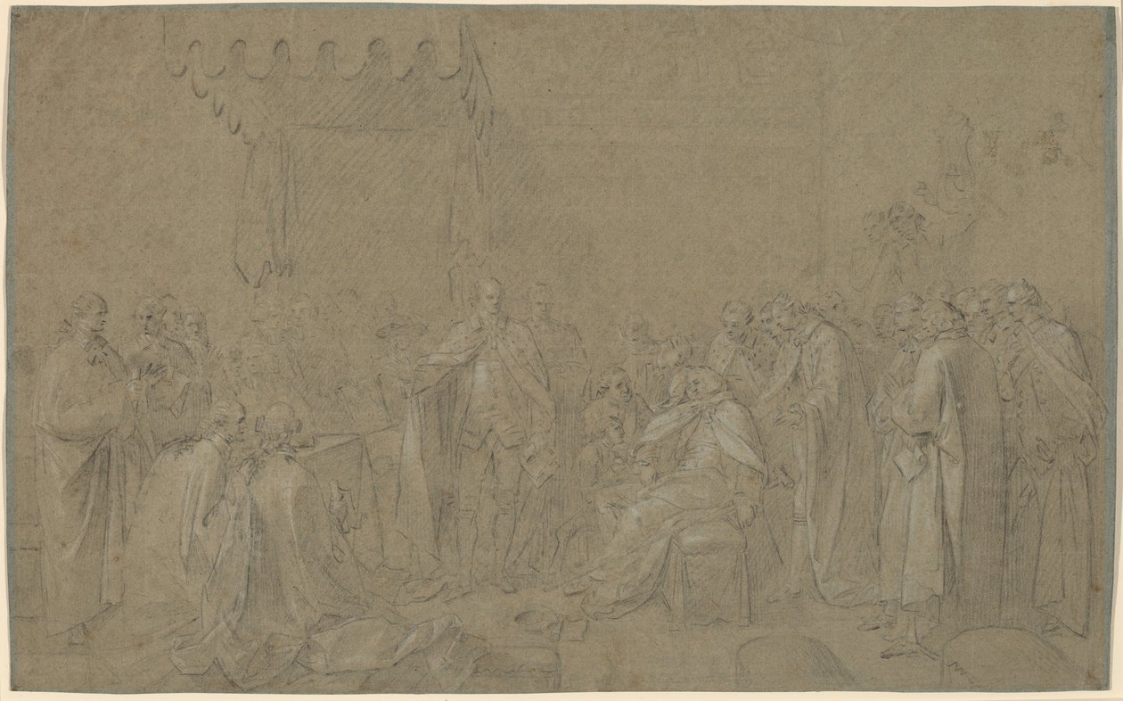 Studium „Śmierć hrabiego Chatham” autorstwa John Singleton Copley