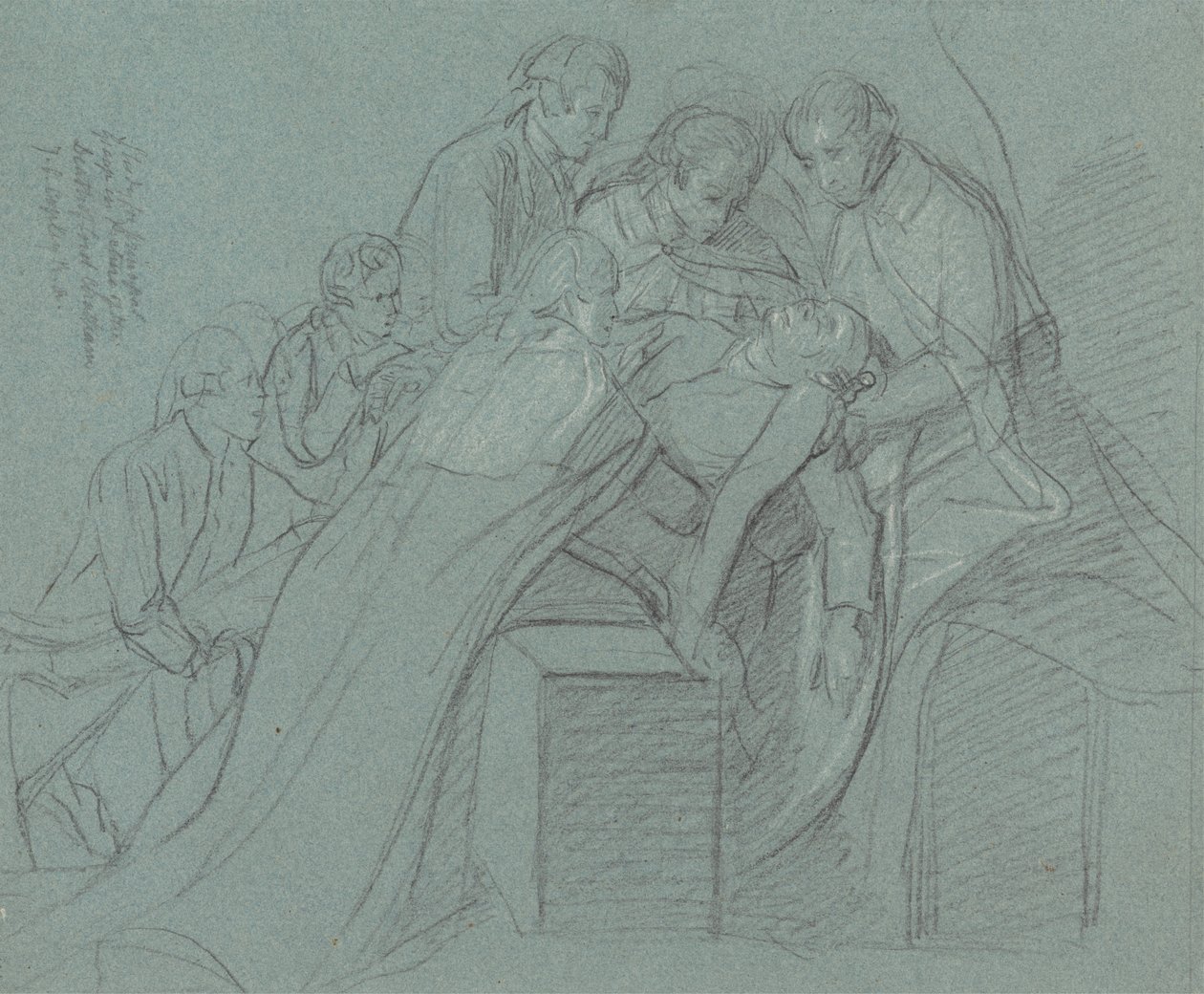 Studium dla Grupy Centralnej w „Śmierci hrabiego Chatham” autorstwa John Singleton Copley