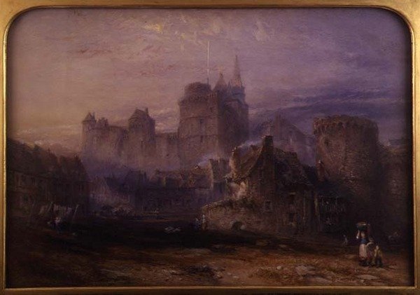 Chateau de la Tremoille, Vitre (akwarela na papierze) autorstwa John Skinner Prout