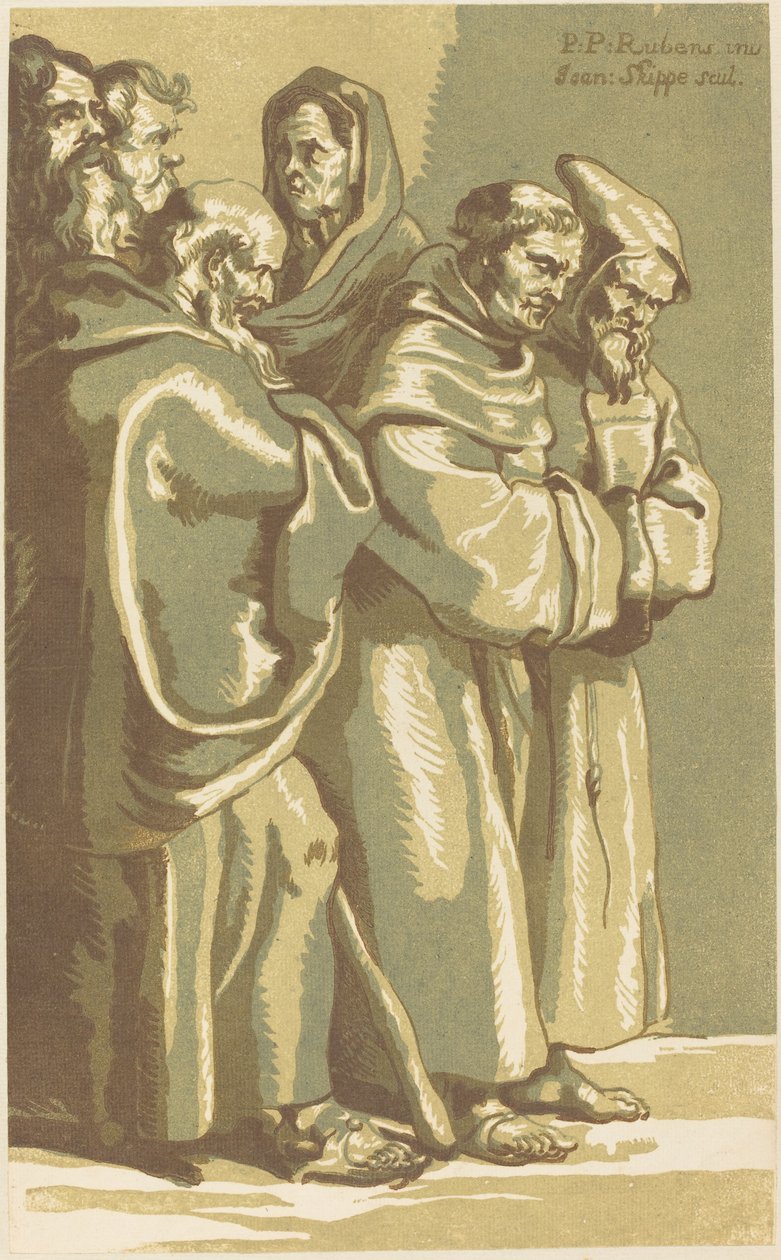 Grupa mnichów i kobieta autorstwa John Skippe after Sir Peter Paul Rubens