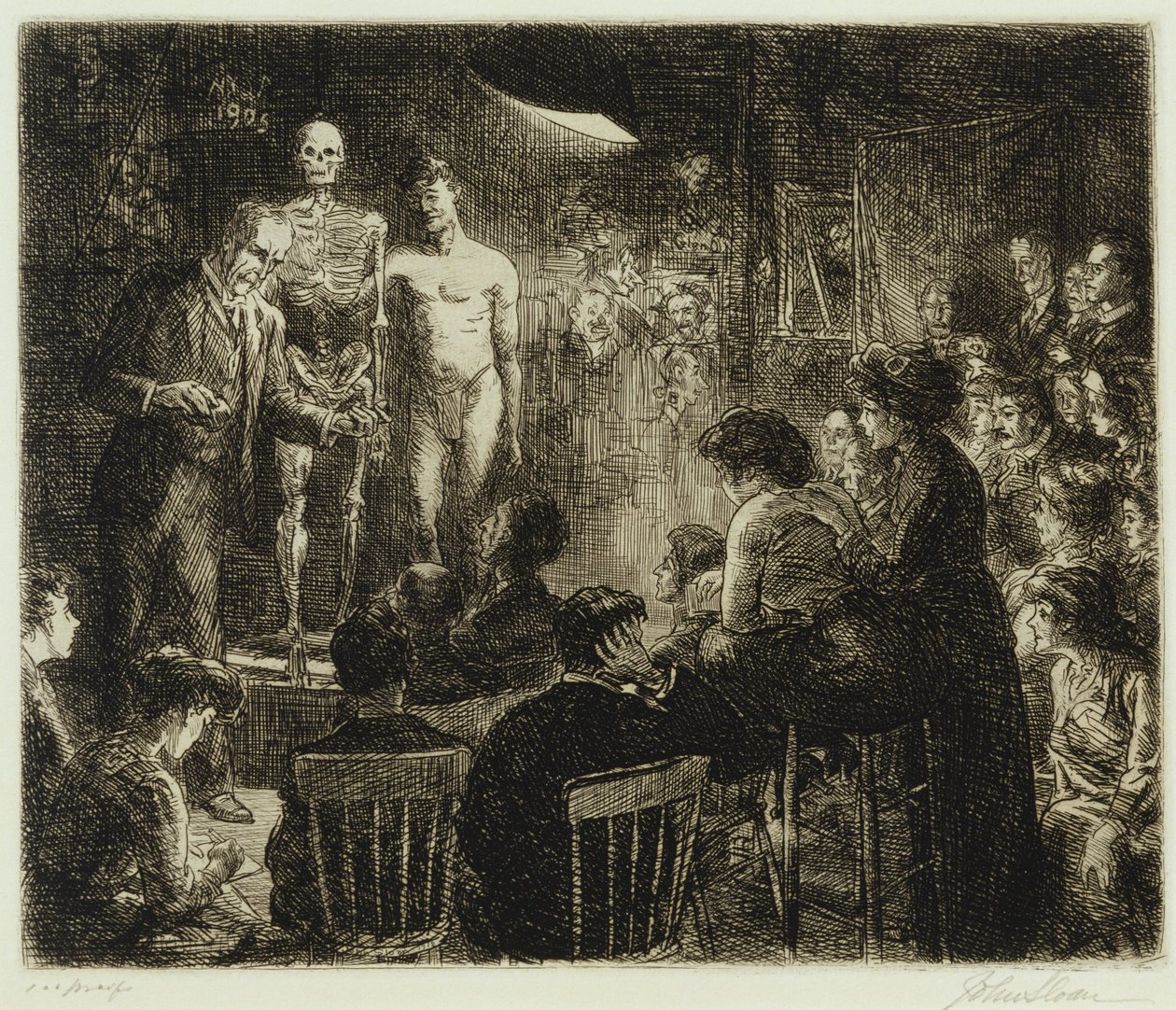 Anschutz o anatomii autorstwa John French Sloan