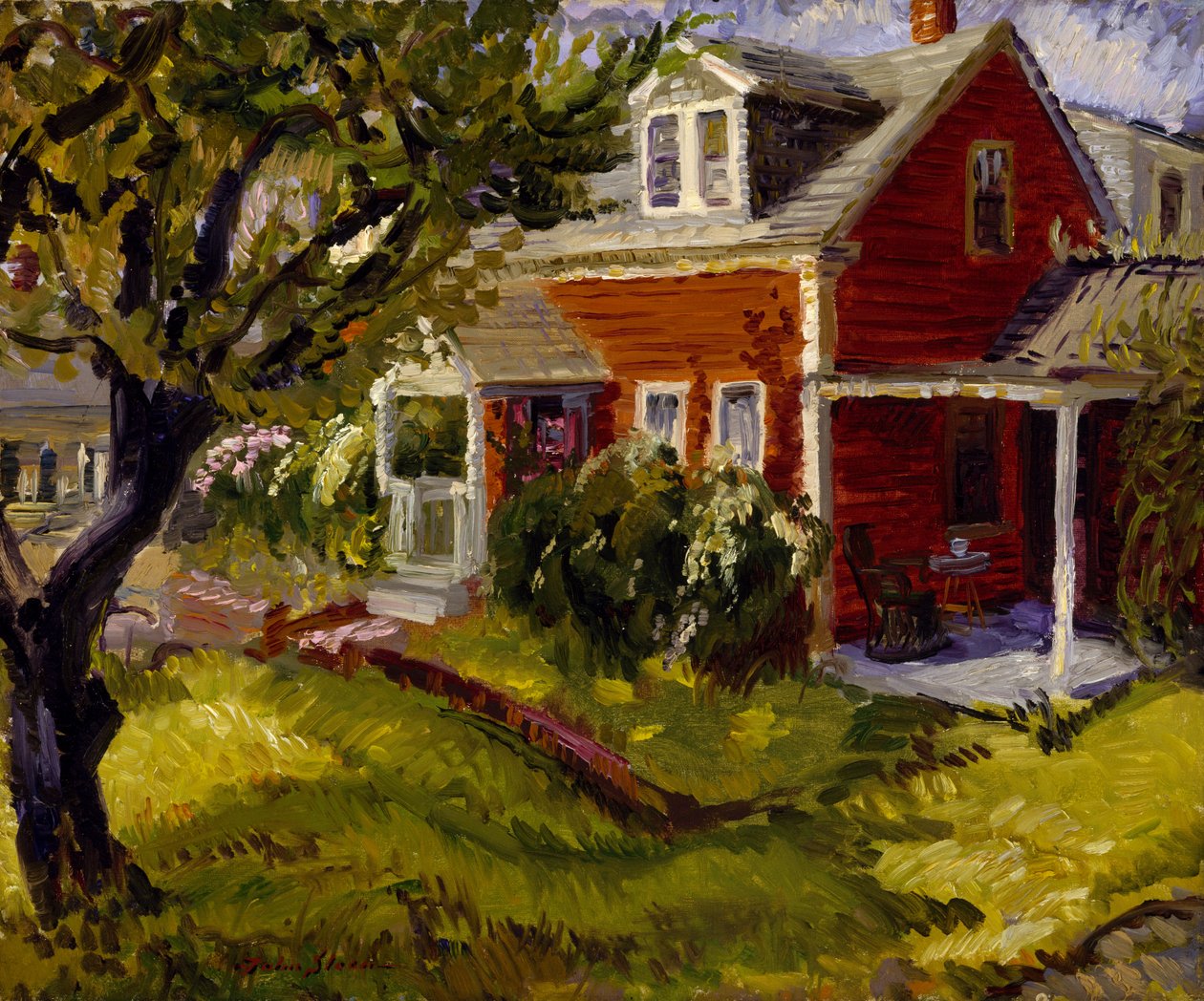 Chata w Gloucester (olej na płótnie) autorstwa John French Sloan