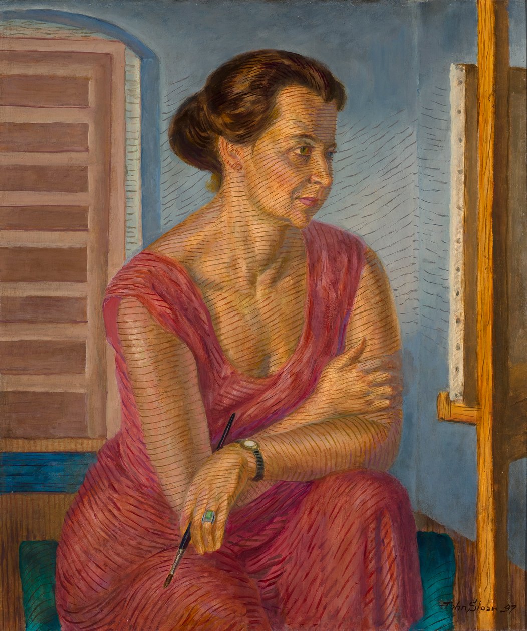 Helena przy sztalugach autorstwa John French Sloan