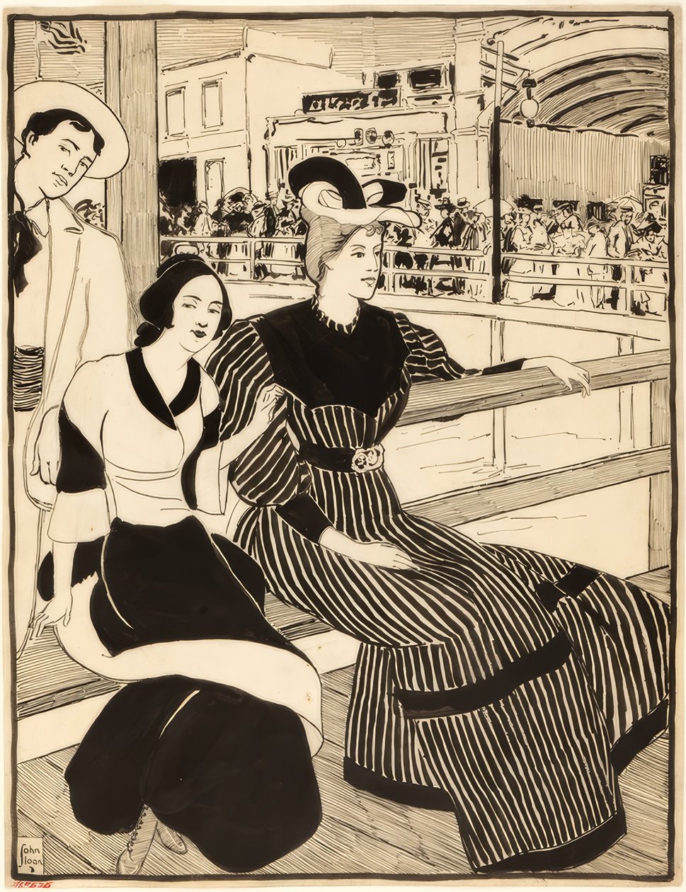 Na molo autorstwa John French Sloan