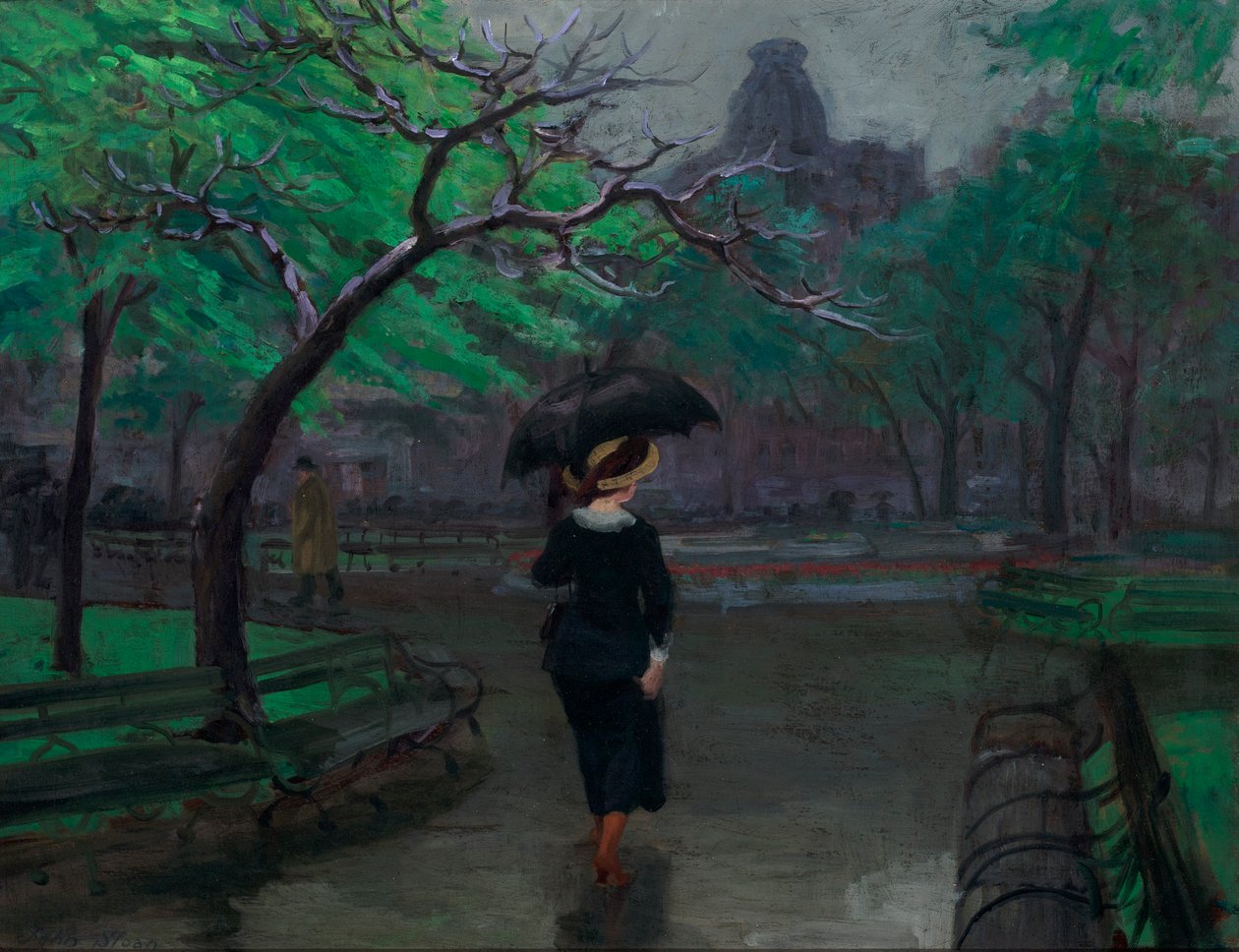 Wiosenny deszcz, Nowy Jork autorstwa John French Sloan