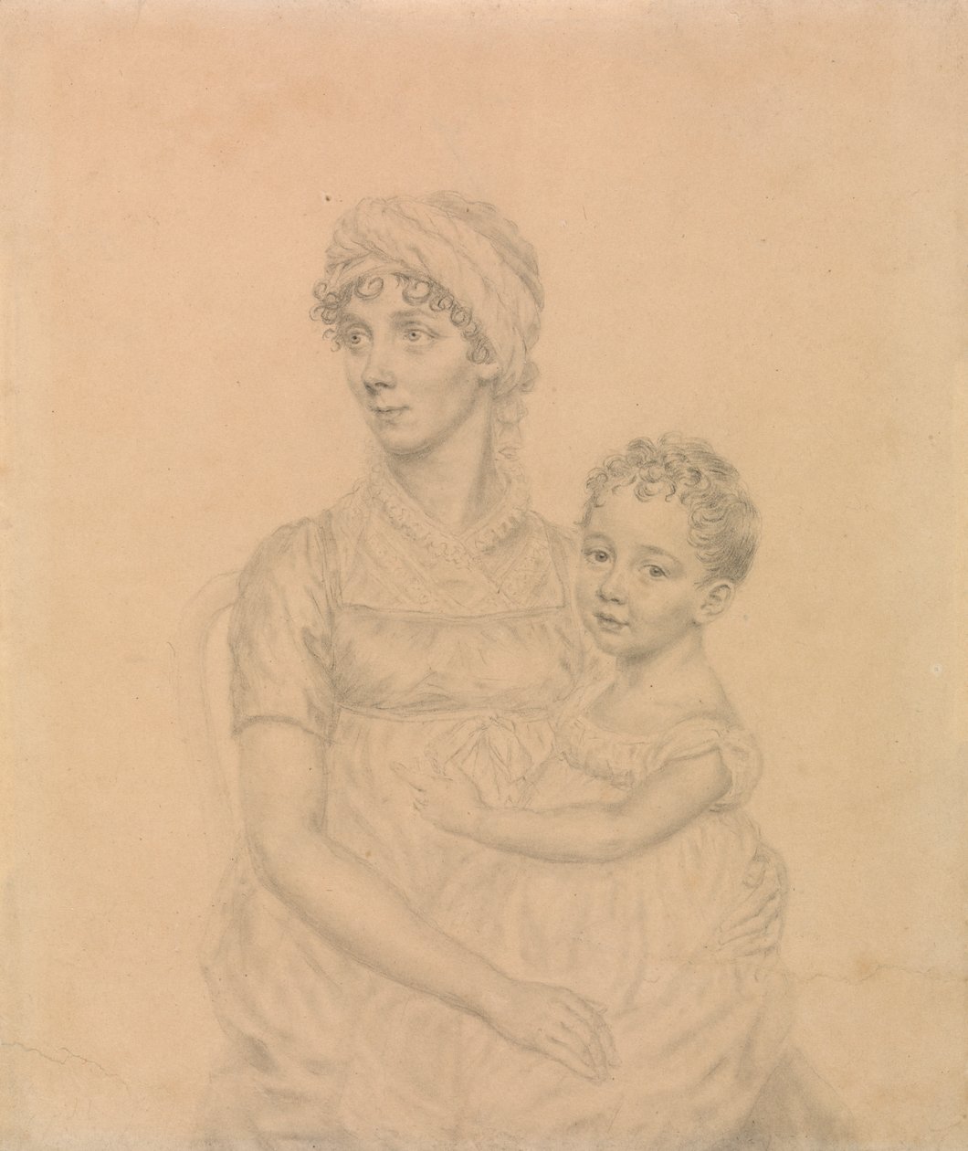 Lady Wigram ze swoim małym synkiem, Williamem Pittem Wigramem autorstwa John Smart