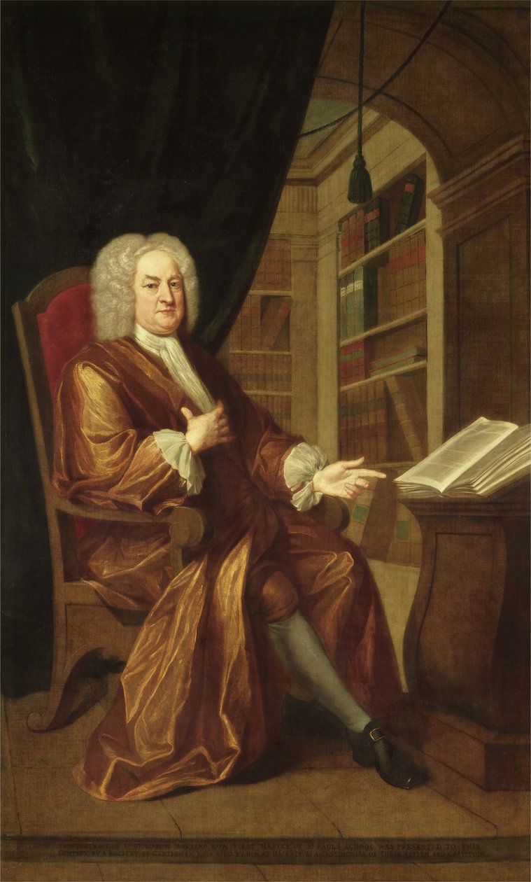 Benjamin Moreland, wysoki mistrz szkoły św. Pawła, 1724 autorstwa John Smibert