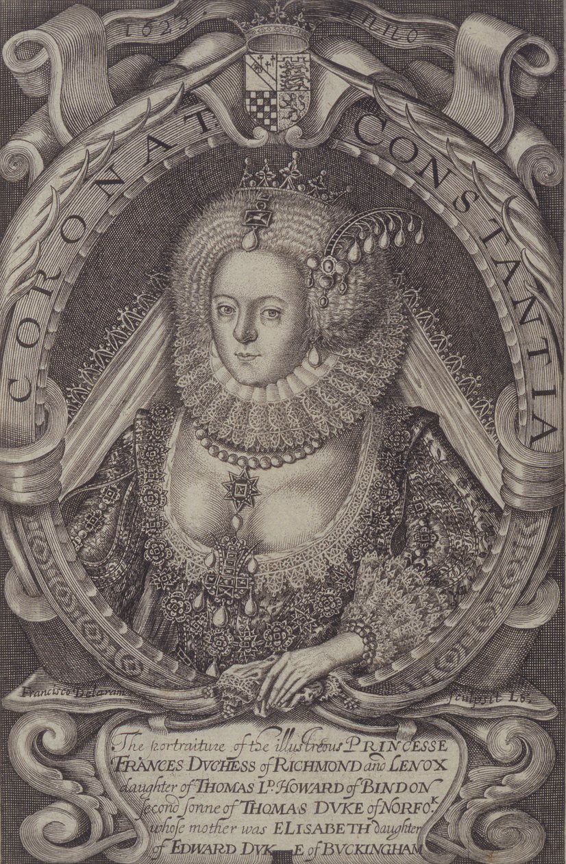 Frances, księżna Richmond (1578-1639) z Generall History of Virginia, 1624 autorstwa John Smith 2