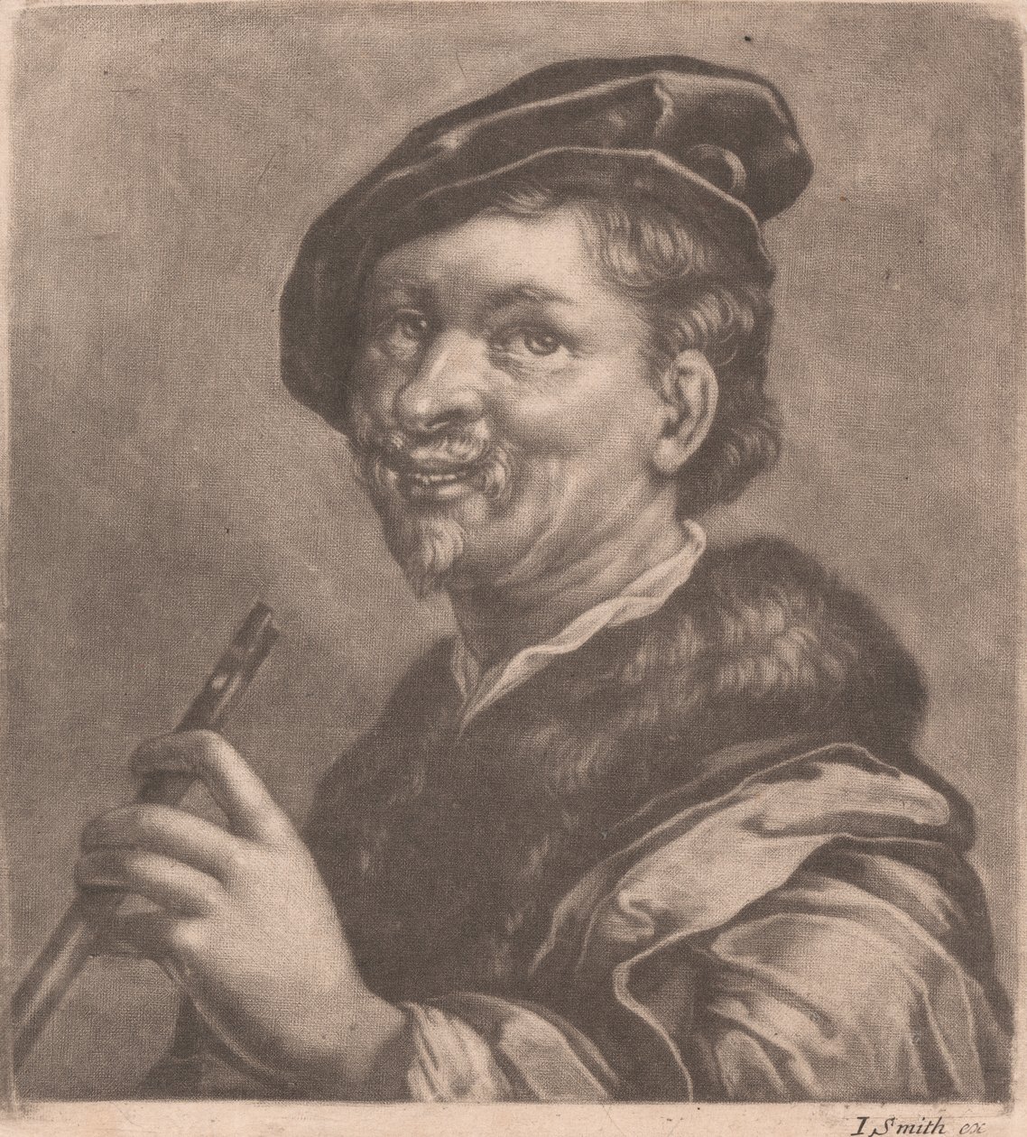 Mężczyzna grający na flecie autorstwa John Smith