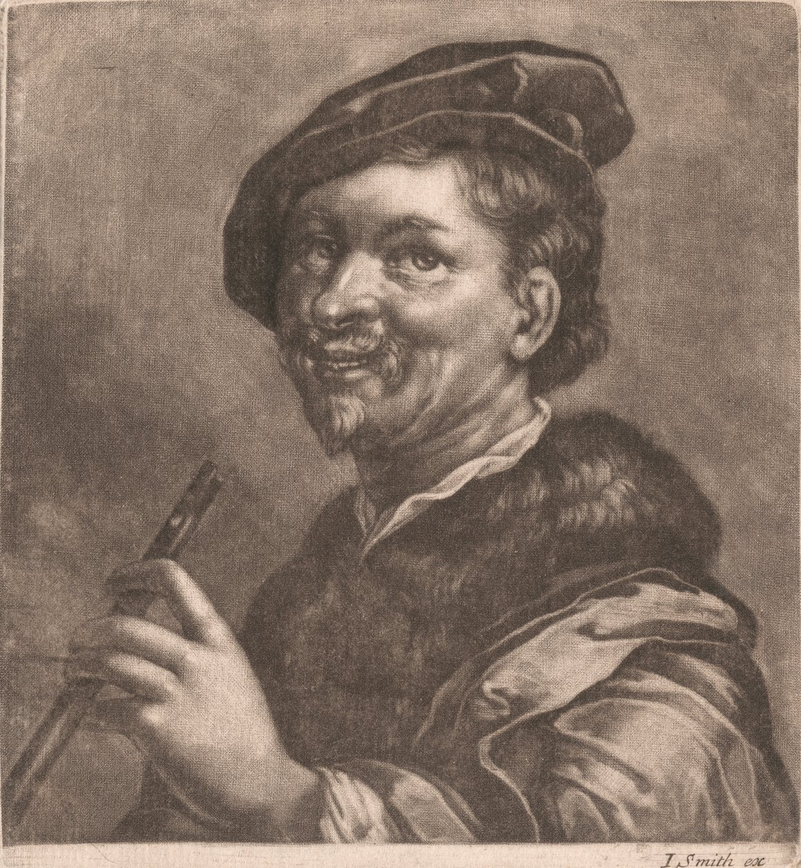 Mężczyzna grający na flecie autorstwa John Smith